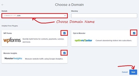 Bluehost Choose Your Domain