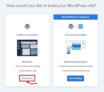 Bluehost Get Started