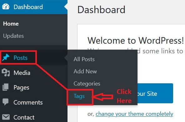 Create Tags From Dashboard