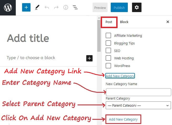 Creating A Category From Post
