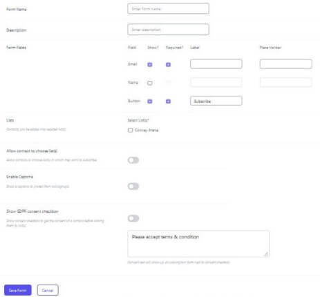 Email Subscribers And Newsletters Add Form