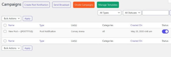 Email Subscribers And Newsletters Campaigns
