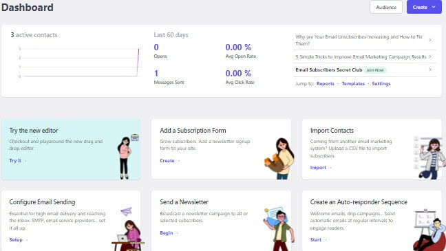 Email Subscribers And Newsletters Dashboard