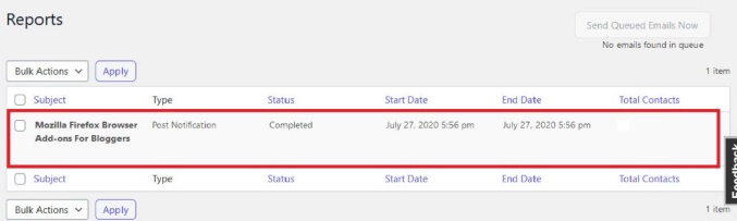 Email Subscribers And Newsletters Reports
