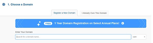 HostGator Choose A Domain