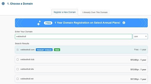 HostGator Get A Domain Name