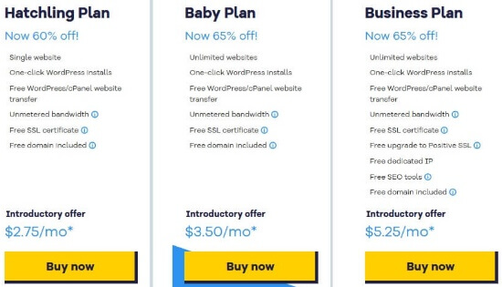 HostGator Shared Web Hosting Plans