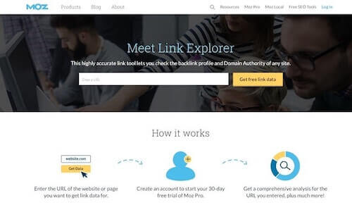Moz Link Explorer Domain Authority Checker