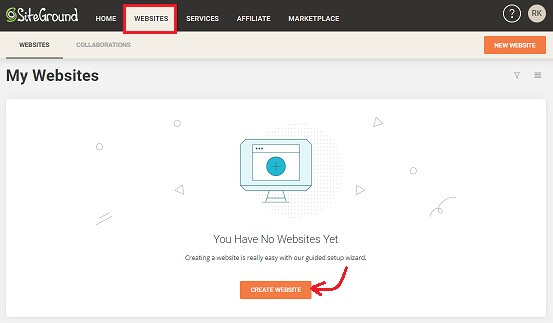 SiteGround Create Website
