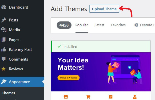 Upload Theme WordPress