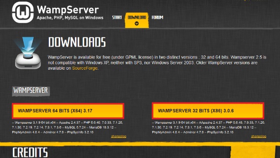 WampServer 32 Or 64 Bits