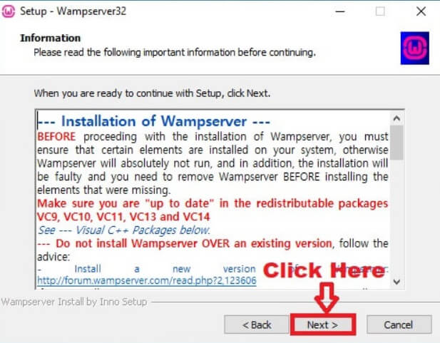 WampServer Check For Pre Requisites