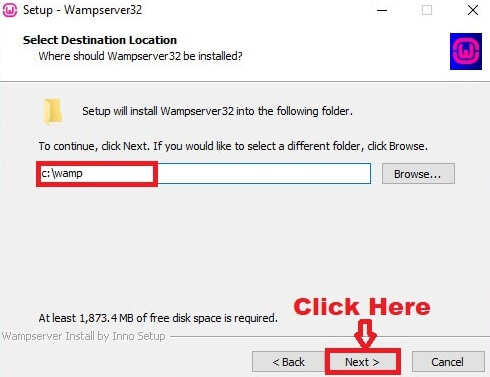 WampServer Install On The C Drive