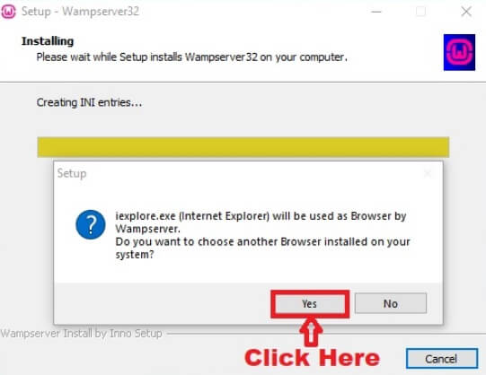 WampServer Select Browser