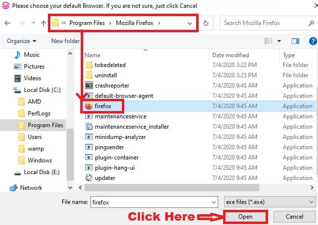 WampServer Select Firefox