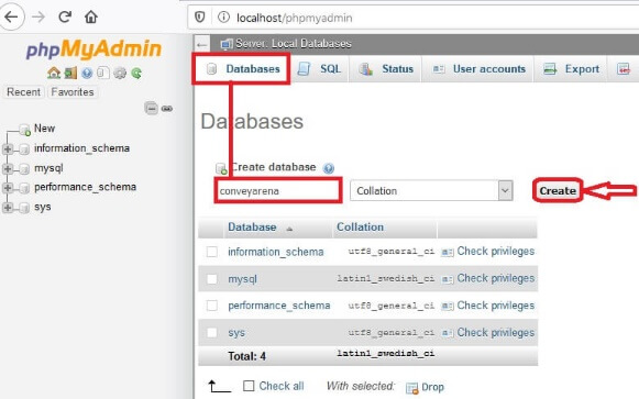 WordPress Create Database