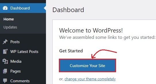 WordPress Customize Your Site