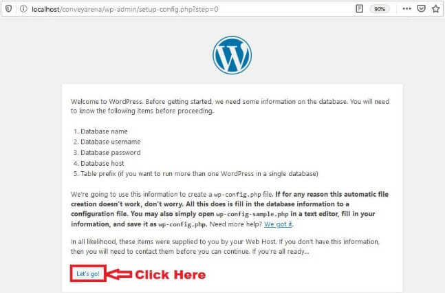 WordPress Installation Set Up Lets Go