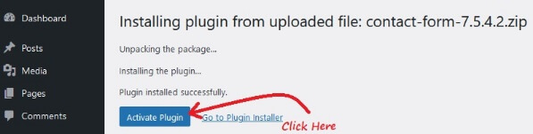 WordPress Plugin Browse Install Activate