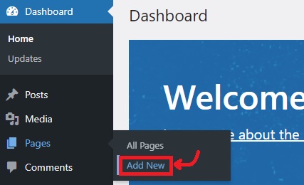 Add New Page From WordPress Dashboard