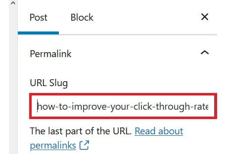 Change URL Slug