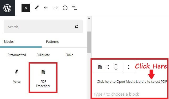 Click On Open Media