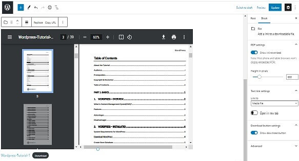 Default PDF Added To WordPress Site