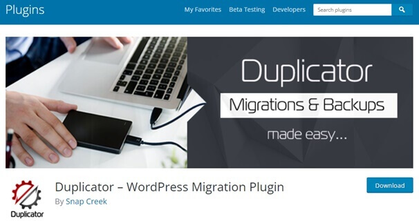 Duplicator WordPress Migration Plugin