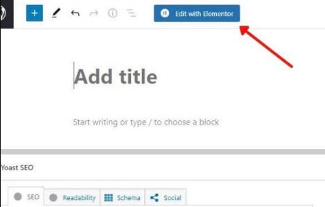 Edit With Elementor WordPress Panel