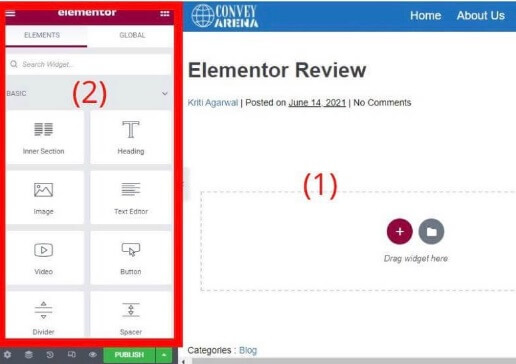 Elementor Dashboard