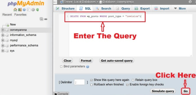 Enter And Run The Query