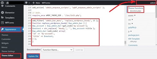 Greeting Removed Through Code