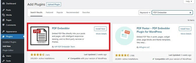 Install And Activate PDF Embedder