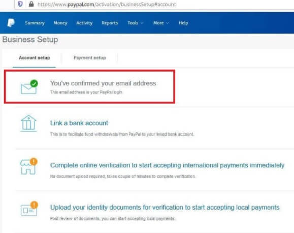 PayPal Email Verified And Confirmed