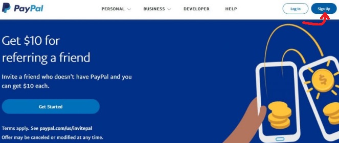 PayPal US Homepage