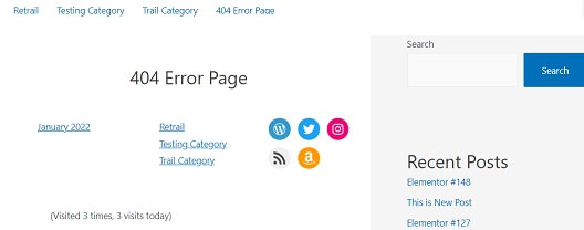 Screenshot Of 404 Error Page