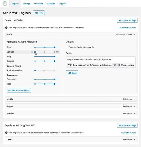 SearchWP Plugin Engines