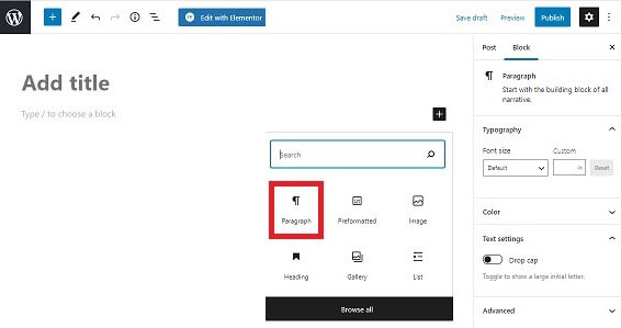 Select Paragraph In WordPress Post