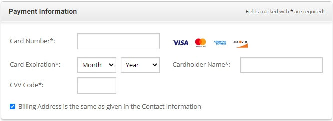 SiteGround Payment Information