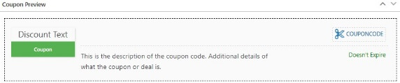 WP Coupon Preview