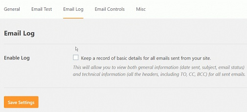WP Mail SMTP Enable Log