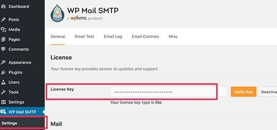 WP Mail SMTP License