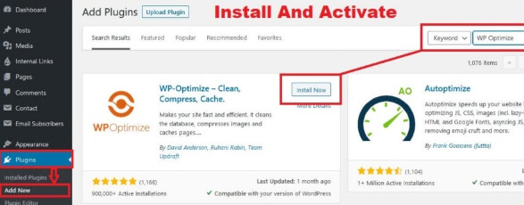 WP Optimize Plugin