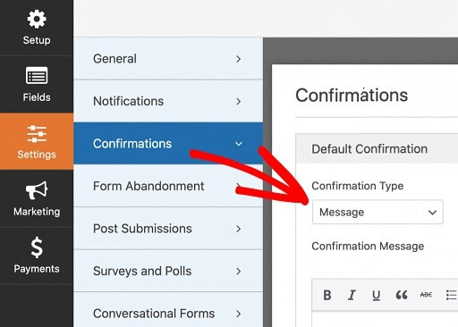 WP Poll Forms Message Confirmation