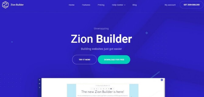 Zion Builder Page Builder