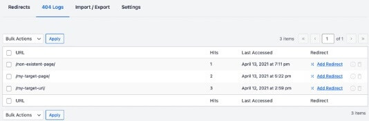 404 Logs In Redirects