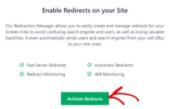 Activate Redirects AIOSEO