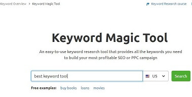 Keyword Magic Tool In Semrush