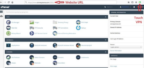 Log In To Cpanel With VPN