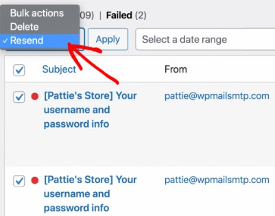 Resend WordPress Email Bulk